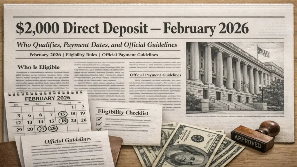 $2,000 Direct Deposit February 2026